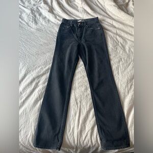 Ulla Johnson black straight jeans.